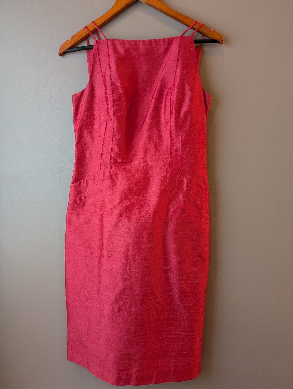 Kay Unger Red Silk Dress 4